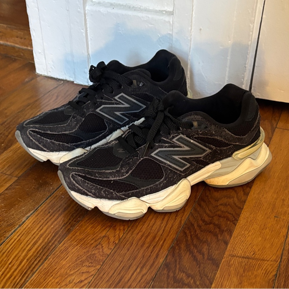 New Balance 9060 Black and Cream Sneakers